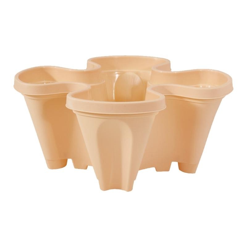 Space-saving Stackable Plant Pots - StrawberryStack-Brown-Nora Luxe