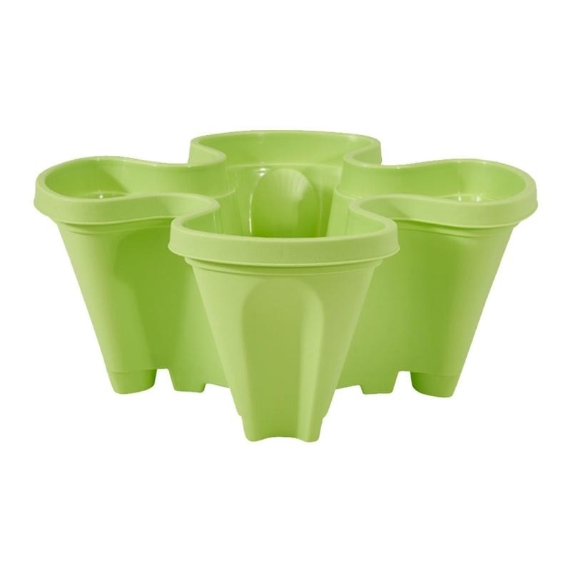 Space-saving Stackable Plant Pots - StrawberryStack-Green-Nora Luxe