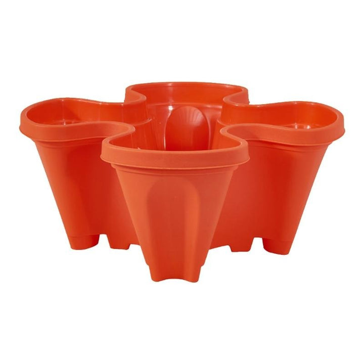 Space-saving Stackable Plant Pots - StrawberryStack-Red-Nora Luxe