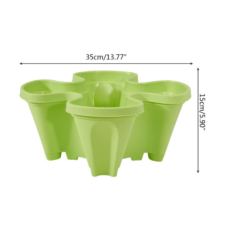 Space-saving Stackable Plant Pots - StrawberryStack-White-Nora Luxe