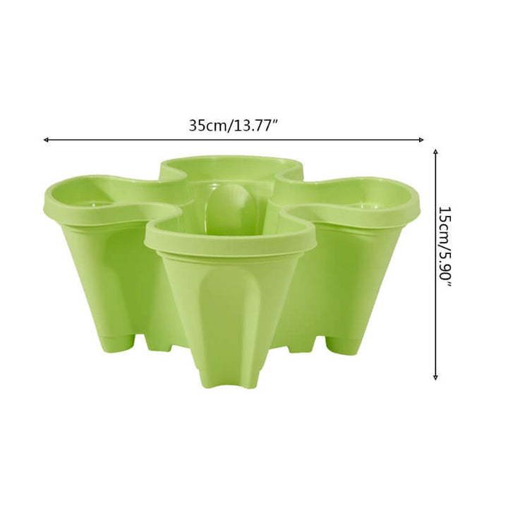 Space-saving Stackable Plant Pots - StrawberryStack-White-Nora Luxe