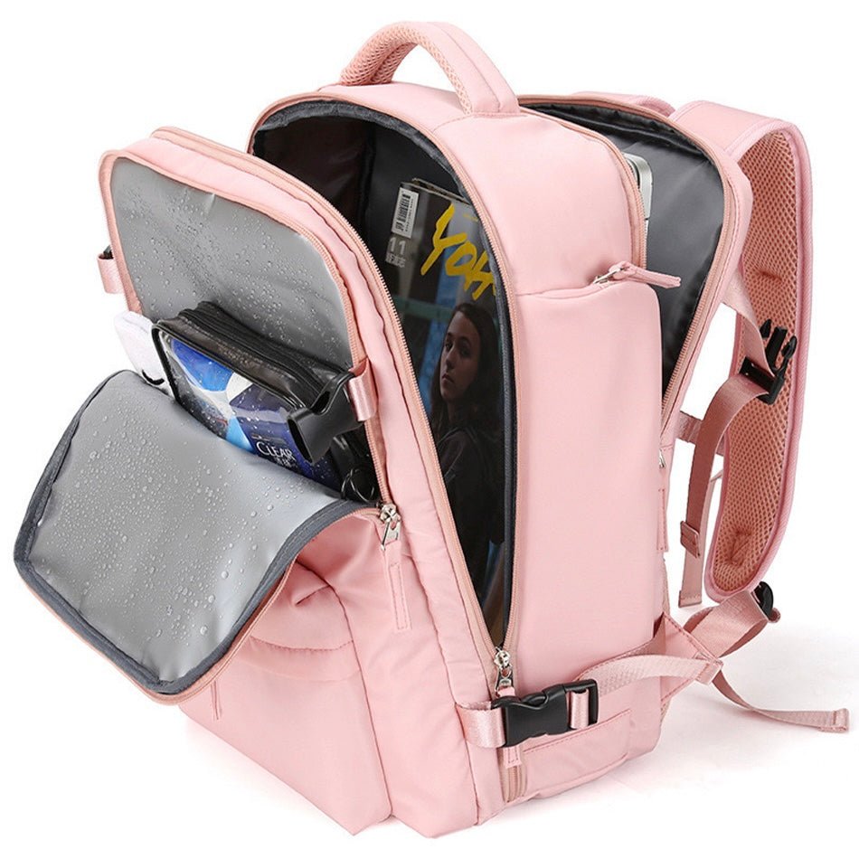 Spacious Versatile Backpack - TrailSafe Pro-Black-Nora Luxe