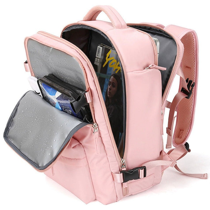 Spacious Versatile Backpack - TrailSafe Pro-Black-Nora Luxe