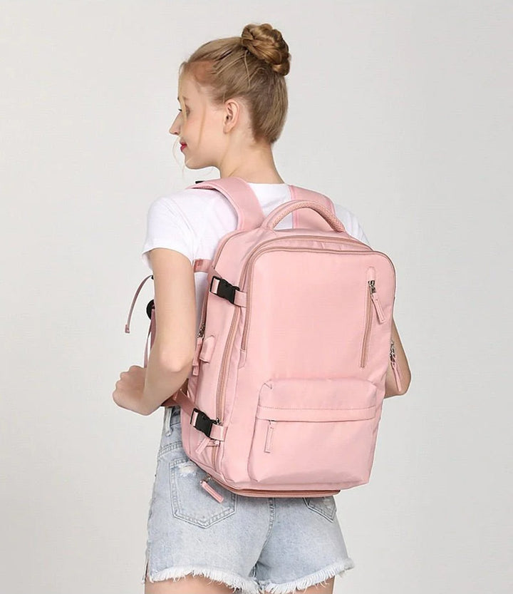 Spacious Versatile Backpack - TrailSafe Pro-Black-Nora Luxe