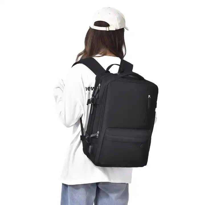 Spacious Versatile Backpack - TrailSafe Pro-Black-Nora Luxe