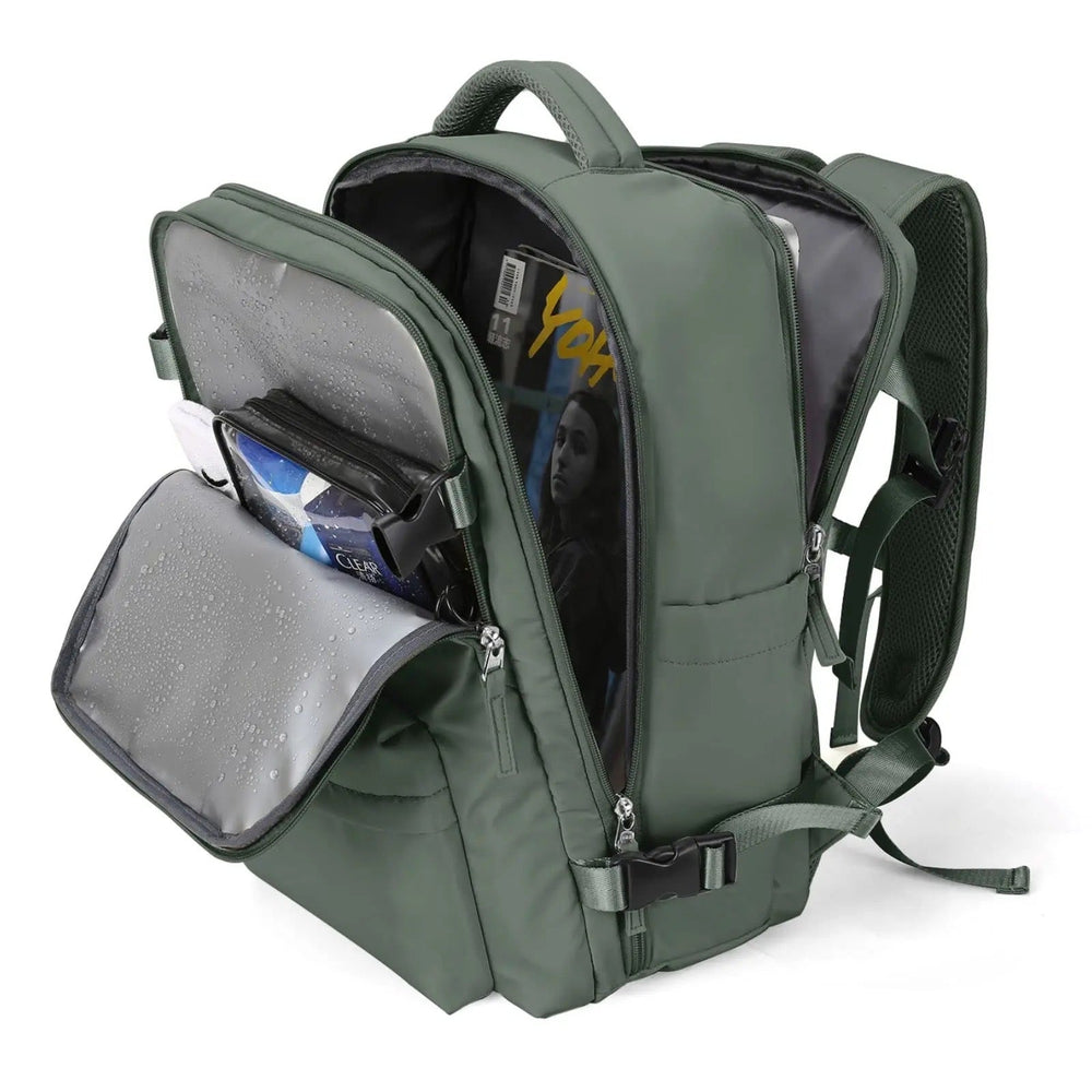 Spacious Versatile Backpack - TrailSafe Pro-Green-Nora Luxe