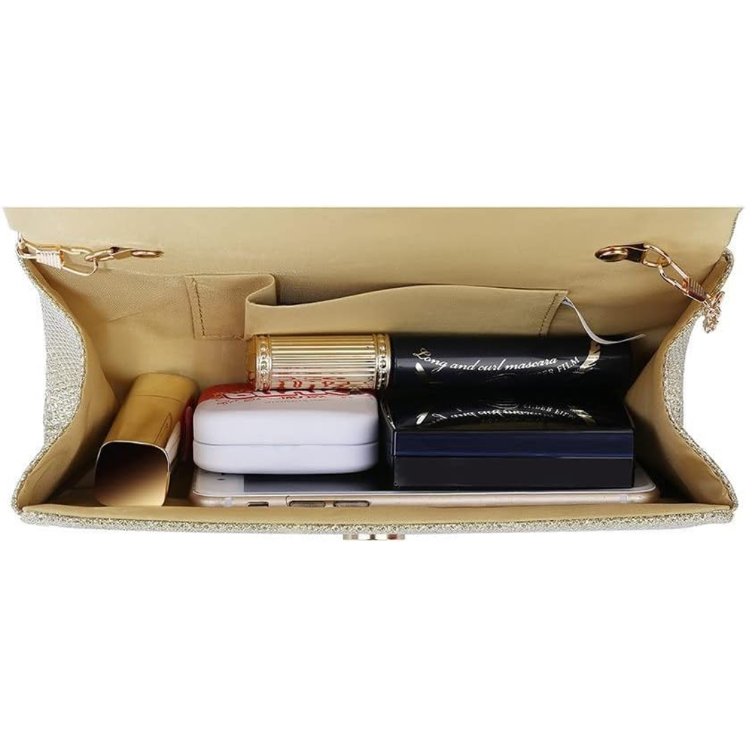 Sparkle Clutch – Ramona-Silver-Nora Luxe