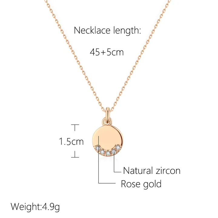 Sparkling Dangle Necklace | Hot Charm Jewellery-White zircon-45cm-Nora Luxe