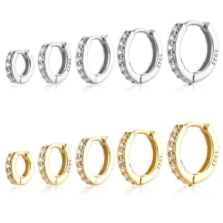 Sparkling Pave Earrings - Lumina-Gold-6mm-Nora Luxe