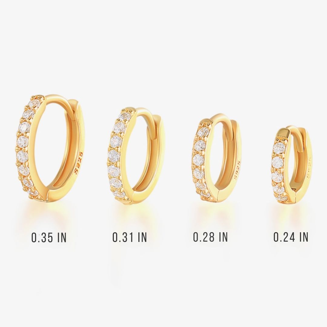 Sparkling Pave Earrings - Lumina-Gold-6mm-Nora Luxe