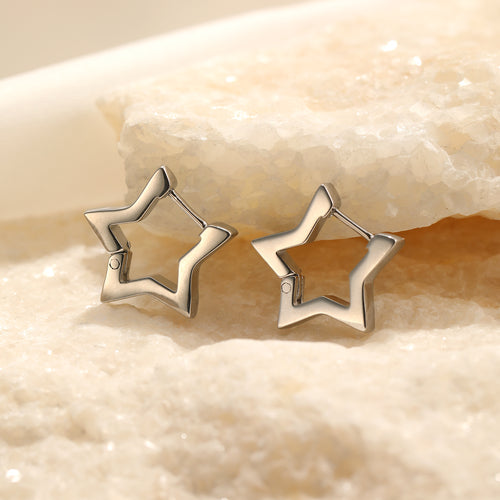 Sparkling Star Earrings | Dazzling Jewellery for Women-925 Silver-Nora Luxe