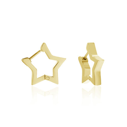 Sparkling Star Earrings | Dazzling Jewellery for Women-Gold-Nora Luxe