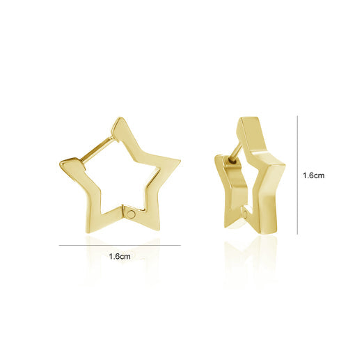 Sparkling Star Earrings | Dazzling Jewellery for Women-Gold-Nora Luxe