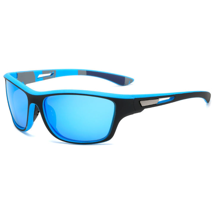 Sporty men's sunglasses with polarized lenses & UV400 protection – Vayron-Blue-Nora Luxe