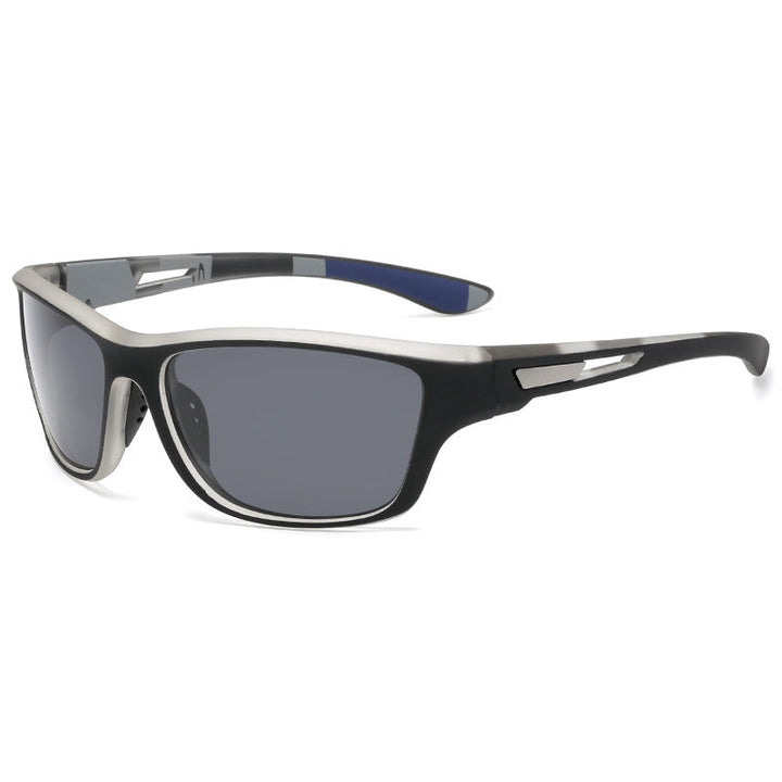Sporty men's sunglasses with polarized lenses & UV400 protection – Vayron-Grey-Nora Luxe