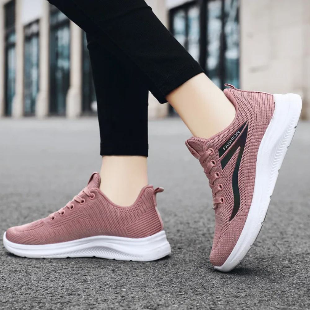 Sporty Orthopaedic Women's Walking Shoes - FitWalk-3.5-Black-Nora Luxe