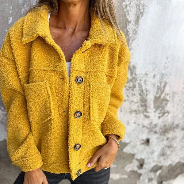 Fall Teddy Jacket - Dion | Cozy and warm with a stylish lapel collar