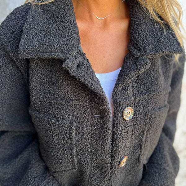 Fall Teddy Jacket - Dion | Cozy and warm with a stylish lapel collar