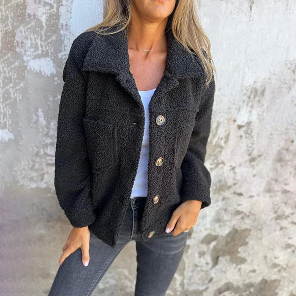Fall Teddy Jacket - Dion | Cozy and warm with a stylish lapel collar