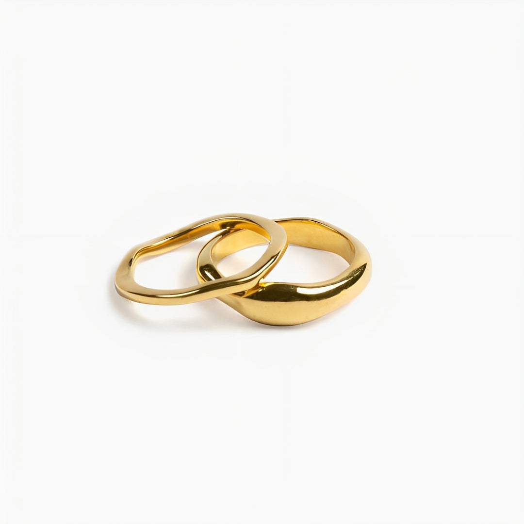 Stackable Ring Set - Luna-5-Gold-Nora Luxe