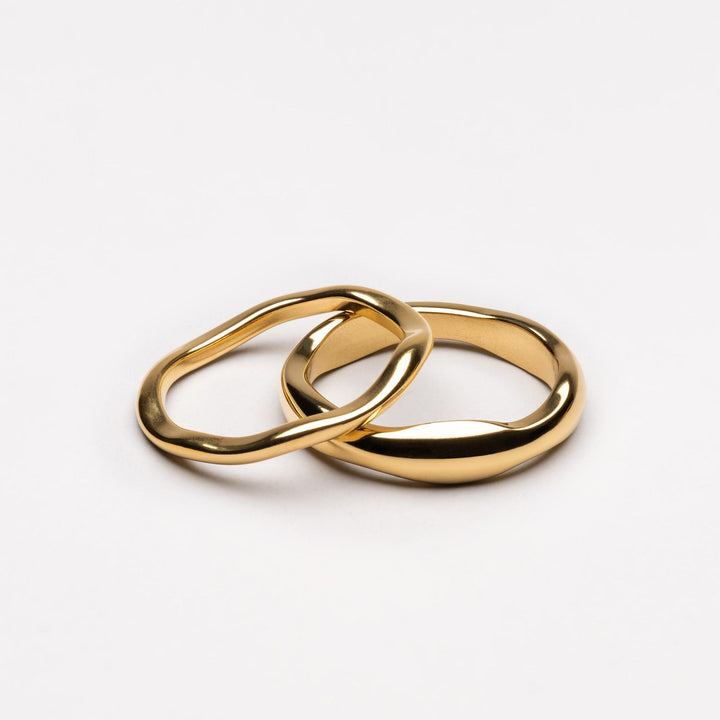Stackable Ring Set - Luna-5-Gold-Nora Luxe
