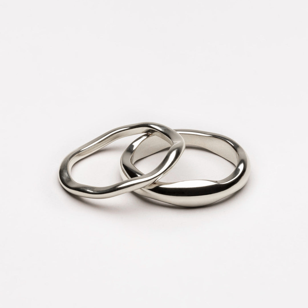 Stackable Ring Set - Luna-5-Silver-Nora Luxe