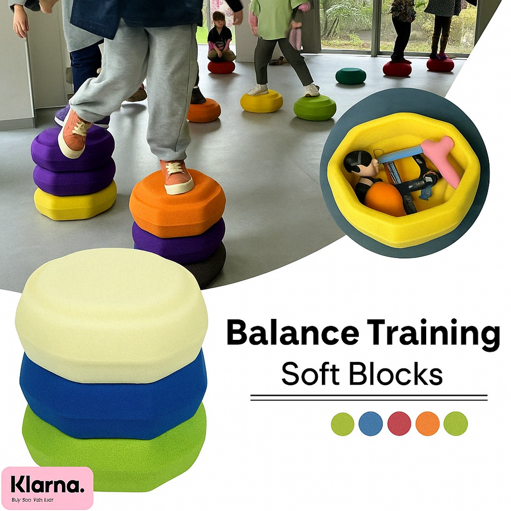 Stackable Stacking Stones for Creative Play and Balance - StepJoy-Red-Nora Luxe