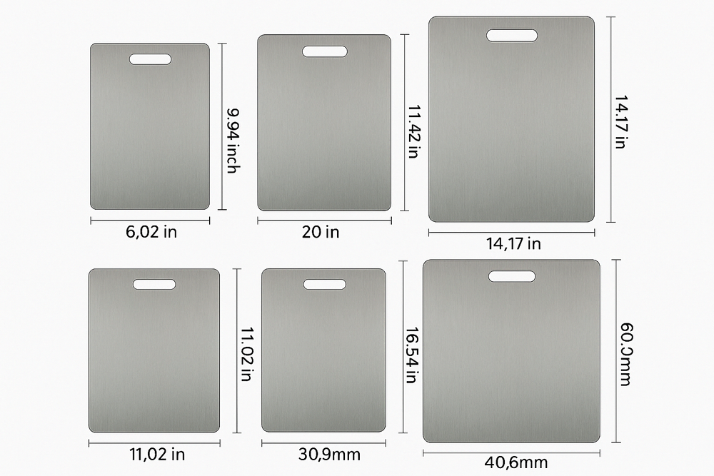 Stainless Steel Cutting Board - ChefGuard-XS (5.91x9.84 in)-Nora Luxe