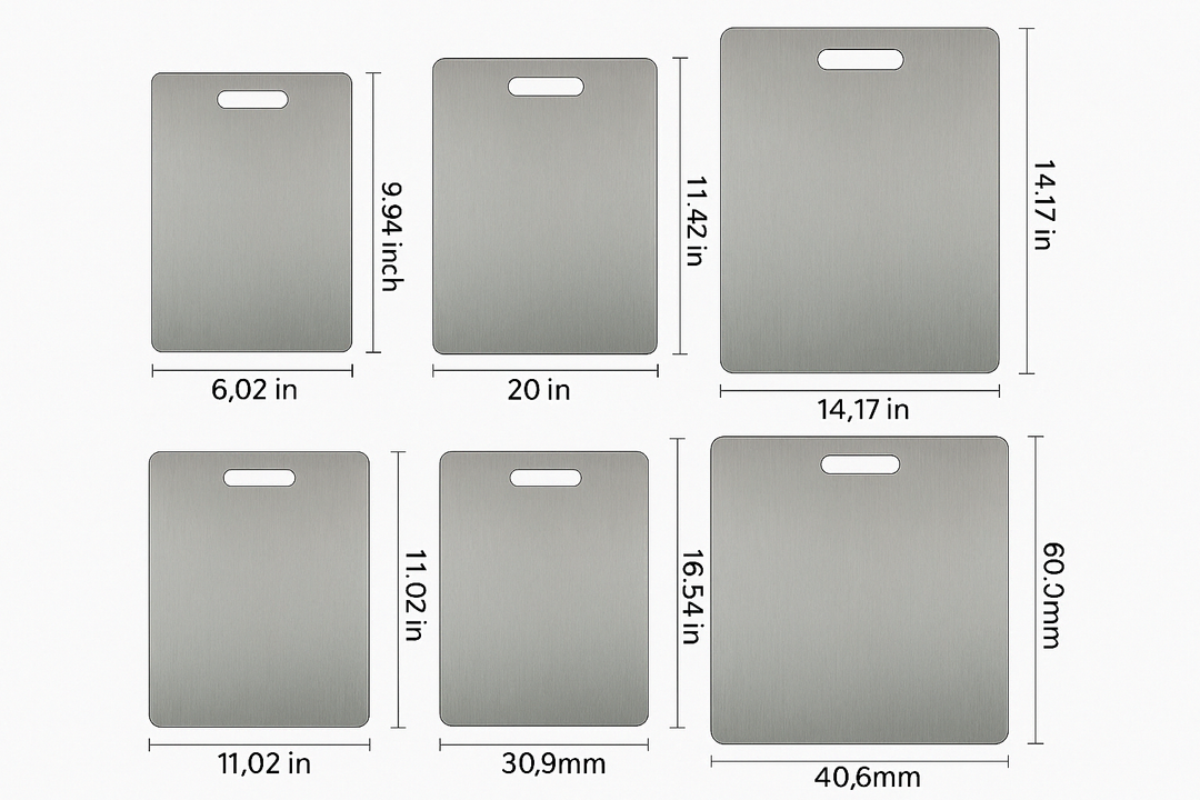 Stainless Steel Cutting Board - ChefGuard-XS (5.91x9.84 in)-Nora Luxe