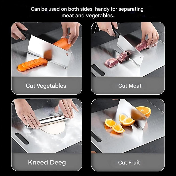 Stainless Steel Cutting Board - ChefGuard-XS (5.91x9.84 in)-Nora Luxe