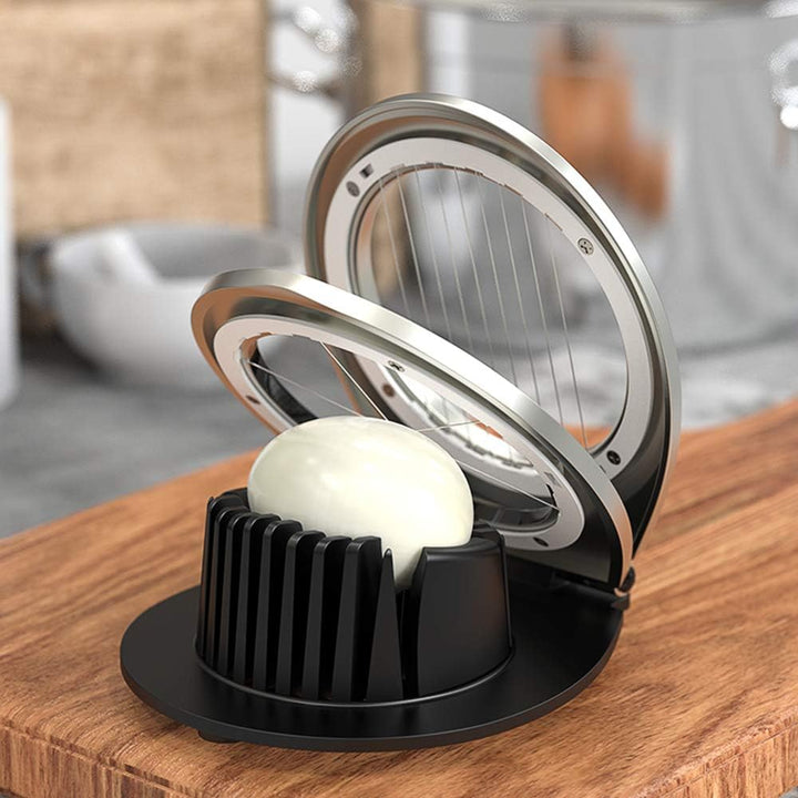 Stainless Steel Egg Slicer – 3 Cutting Styles for Quick Preparation!-Nora Luxe