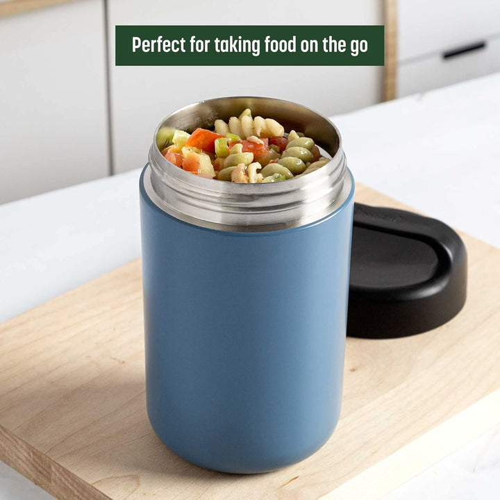 Stainless Steel Food Warmer Container with Handle - WarmCarry-Grey-Nora Luxe