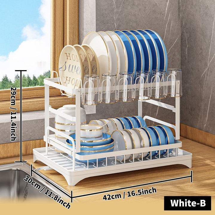 Stainless Steel Kitchen Drainer - Livano-White-Nora Luxe