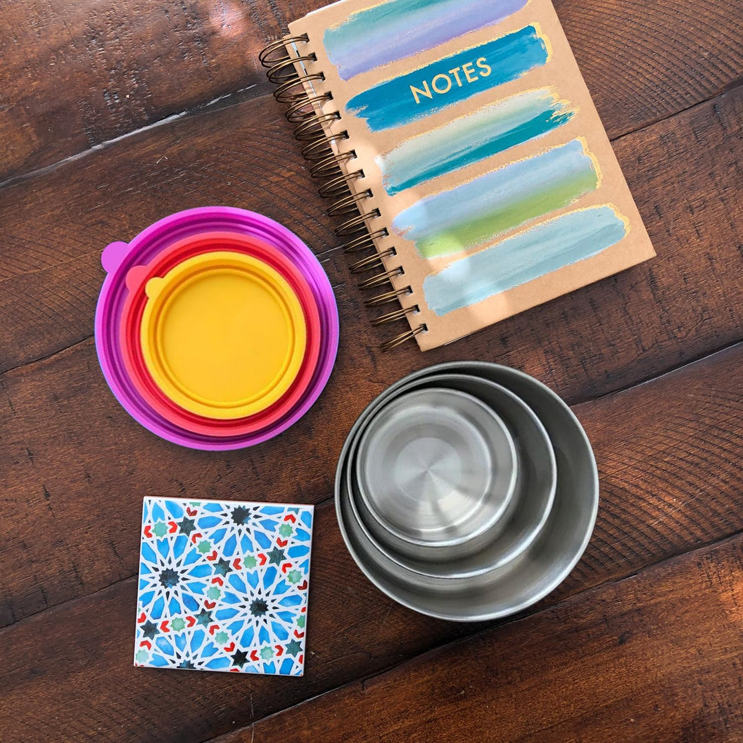 Stainless Steel Lunch Box Set with Lids – 100ml, 200ml, 400ml-Transparent-Nora Luxe