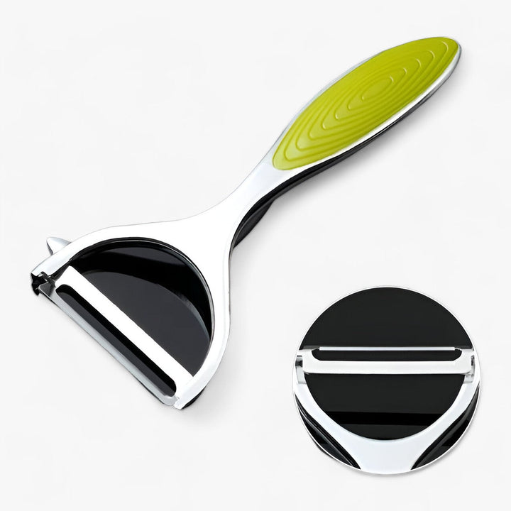 Stainless Steel Peeler - ProPeeler-Green smooth-Nora Luxe