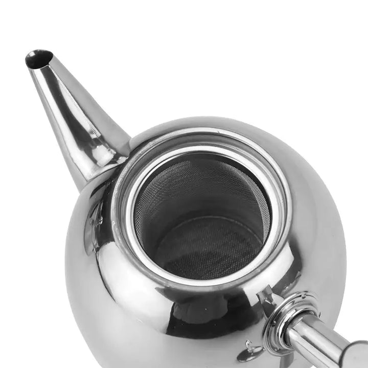 Stainless Steel Teapot with Strainer - TeaElegance-Nora Luxe