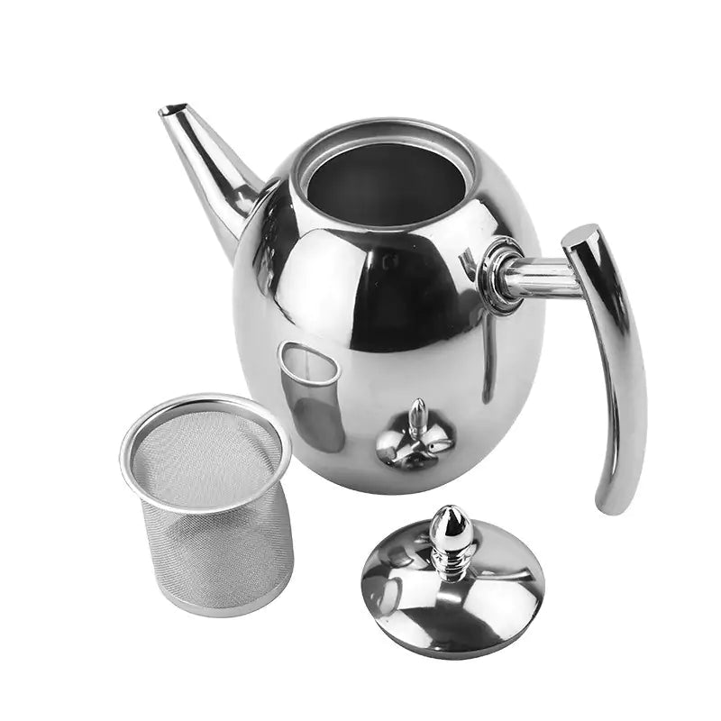 Stainless Steel Teapot with Strainer - TeaElegance-Nora Luxe