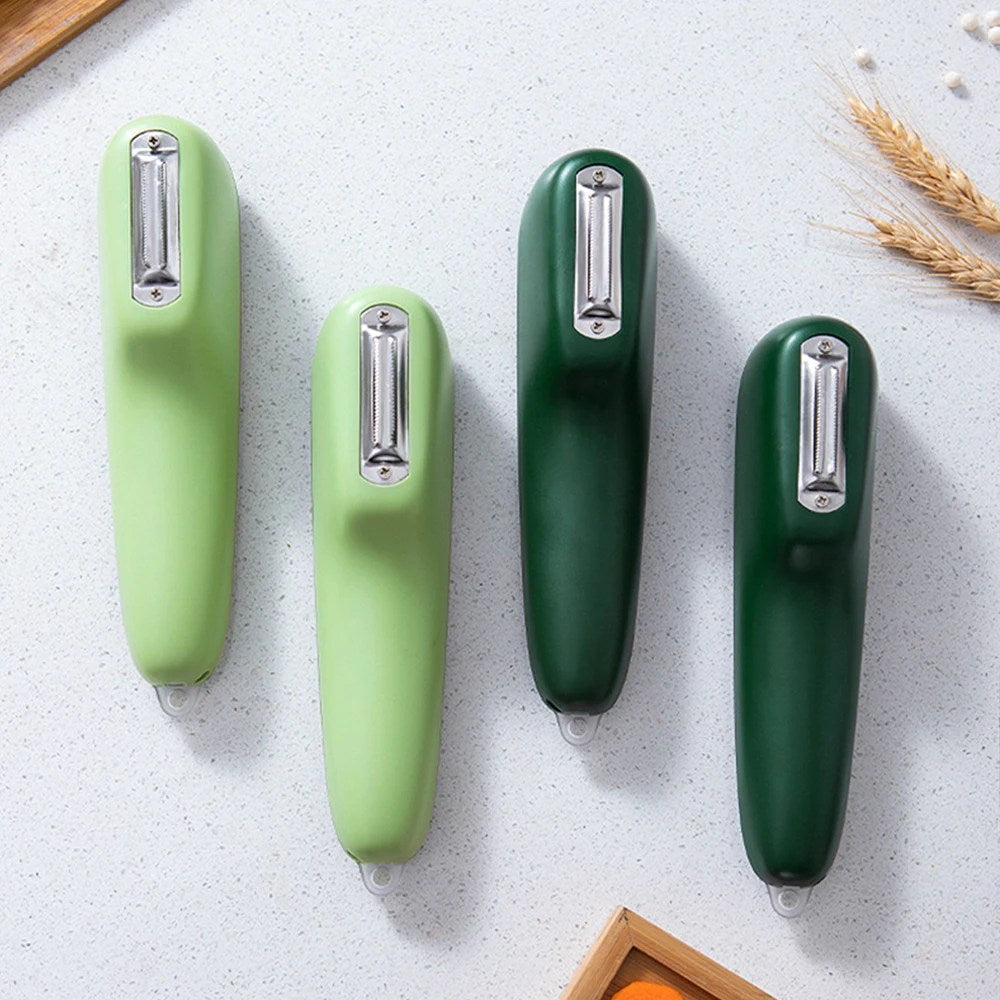 Stainless Steel Vegetable Peeler with Container - PeelPro-Dark green-Nora Luxe