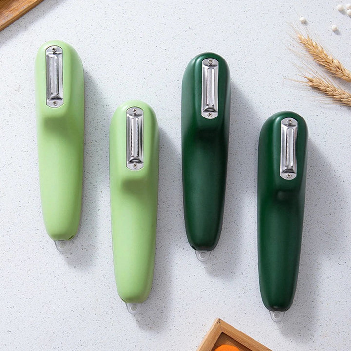 Stainless Steel Vegetable Peeler with Container - PeelPro-Dark green-Nora Luxe