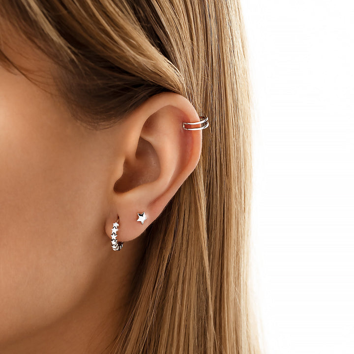Star Earrings - Luna-Silver-Nora Luxe