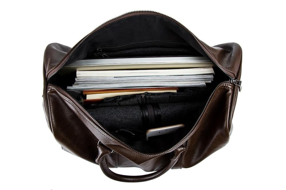 Large-Capacity Leather Travel Duffel – Lightweight & Durable Carry-On Bag