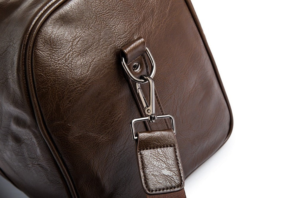 Large-Capacity Leather Travel Duffel – Lightweight & Durable Carry-On Bag