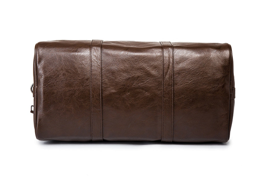 Large-Capacity Leather Travel Duffel – Lightweight & Durable Carry-On Bag