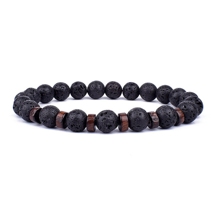 Stone Bracelet | Natural Gemstone Jewellery | Women's Fashion Accessory-Mega Black-S-17cm-Nora Luxe