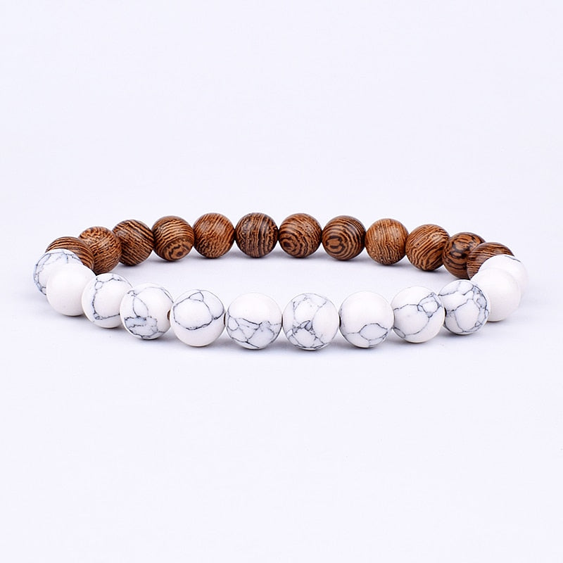 Stone Bracelet | Natural Gemstone Jewellery | Women's Fashion Accessory-Mega Black-S-17cm-Nora Luxe