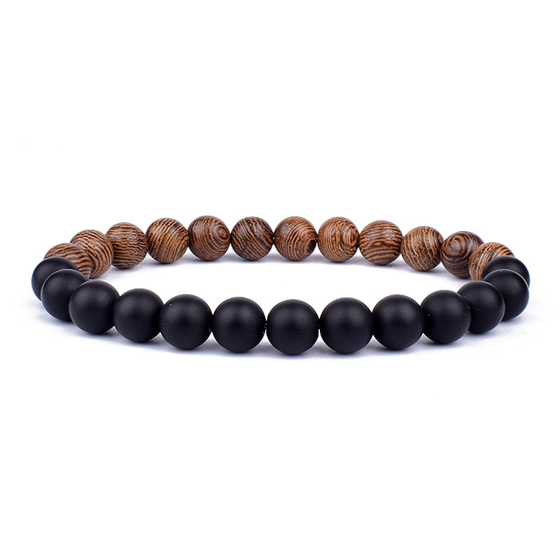Stone Bracelet | Natural Gemstone Jewellery | Women's Fashion Accessory-Mega Black-S-17cm-Nora Luxe