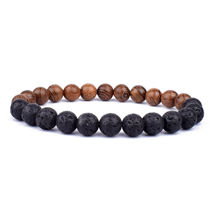 Stone Bracelet | Natural Gemstone Jewellery | Women's Fashion Accessory-Mega Black-S-17cm-Nora Luxe