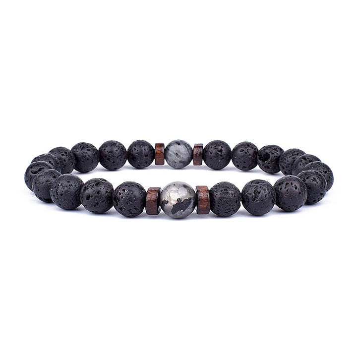 Stone Bracelet | Natural Gemstone Jewellery | Women's Fashion Accessory-Mega Black-S-17cm-Nora Luxe