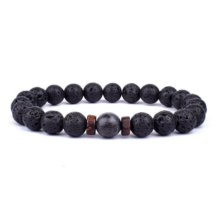 Stone Bracelet | Natural Gemstone Jewellery | Women's Fashion Accessory-Mega Black-S-17cm-Nora Luxe