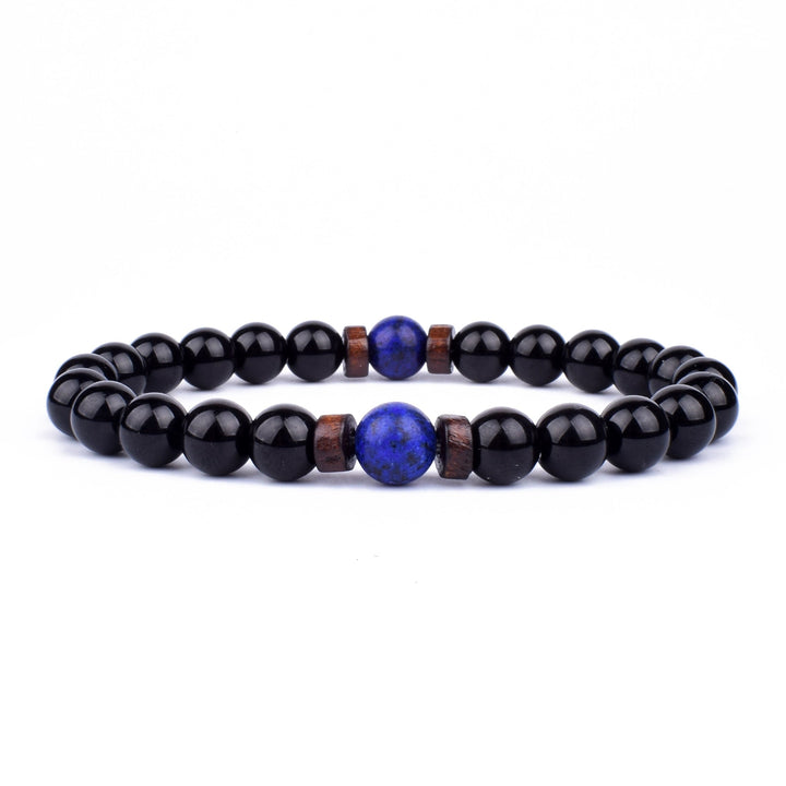 Stone Bracelet | Natural Gemstone Jewellery | Women's Fashion Accessory-Mega Black-S-17cm-Nora Luxe